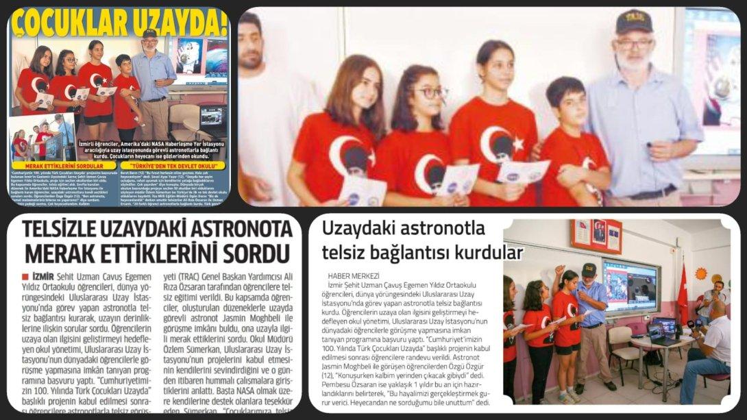 Cumhuriyetimizin 100. Yılında 'Türk Çocukları Uzayda'