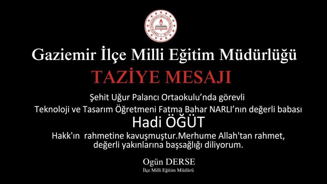 TAZİYE MESAJI