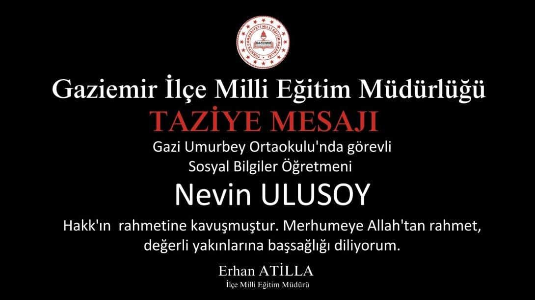 TAZİYE MESAJI