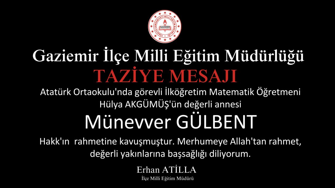 TAZİYE MESAJI