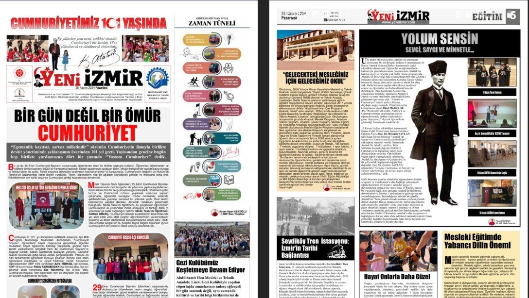 ABDÜLHAMİT HAN MTAL.'DEN OKUL GAZETESİ 