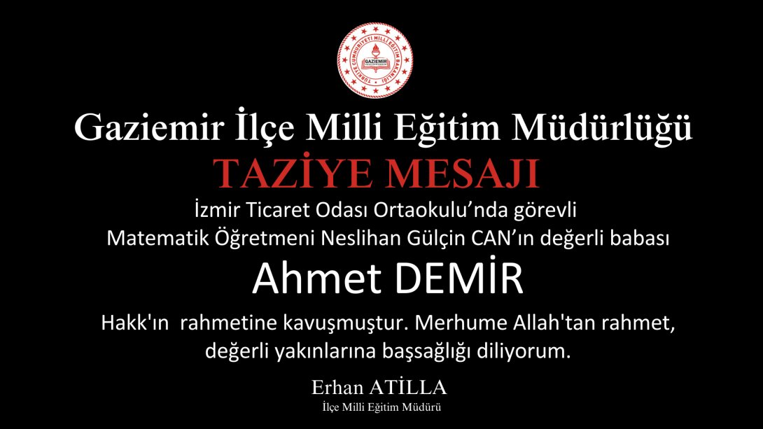 TAZİYE MESAJI